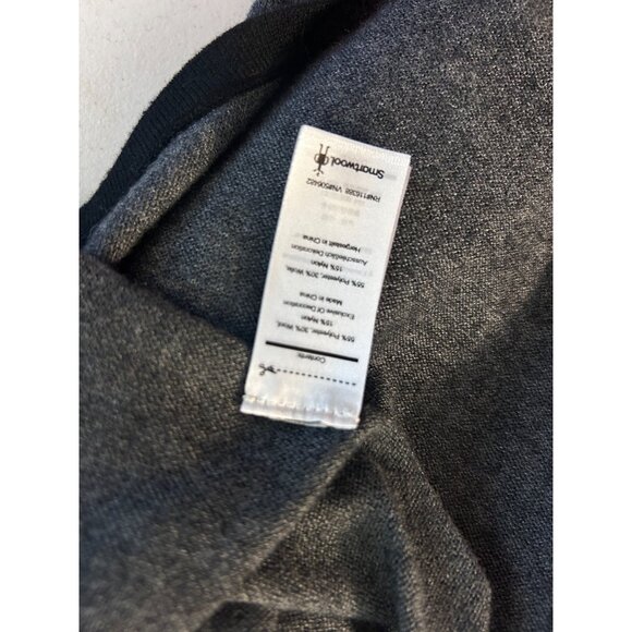 SmartWool Edgewood Wrap Sweater Black Grey Women's Medium - Picture 7 of 7